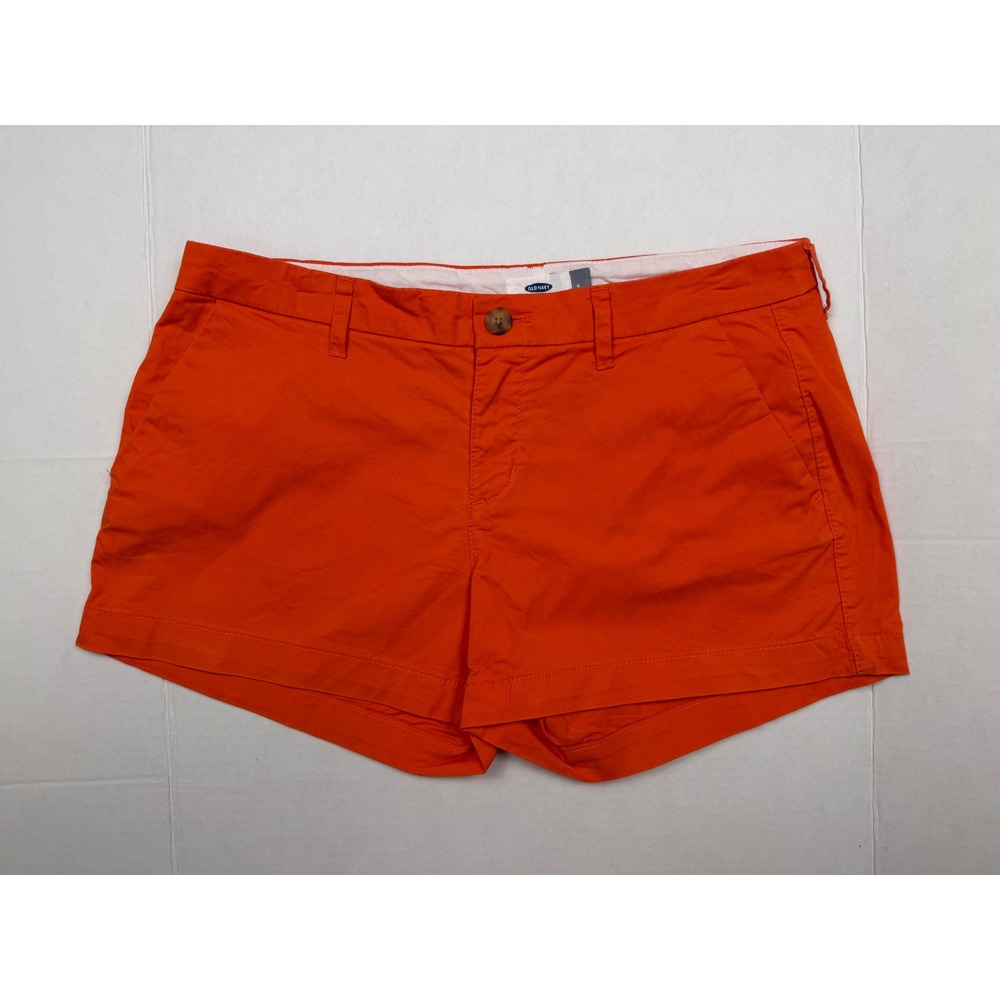 Old Navy Shorts Chino Cotton 4 Orange Casual Mid Rise Everyday Summer